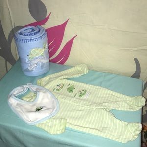 Little Turtle baby boy sleep set.